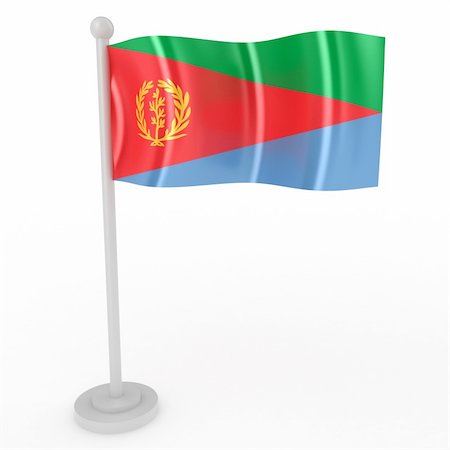 simsearch:400-04796084,k - Illustration of a flag of Eritrea on a white background Foto de stock - Royalty-Free Super Valor e Assinatura, Número: 400-04796872