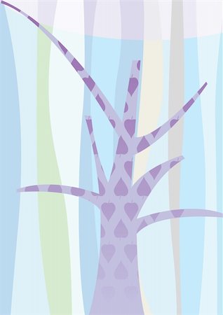 simsearch:400-04800962,k - beautiful tree landscape background  - vector illustration Stockbilder - Microstock & Abonnement, Bildnummer: 400-04797242