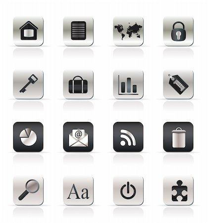 recycle bins for the home - Simple Business and Internet Icons - Vector Icon Set Stock Photo - Budget Royalty-Free & Subscription, Code: 400-04797264