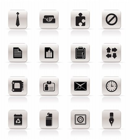 simsearch:400-04650271,k - Simple Business and Office Icons - Vector Icon Set Stock Photo - Budget Royalty-Free & Subscription, Code: 400-04797282