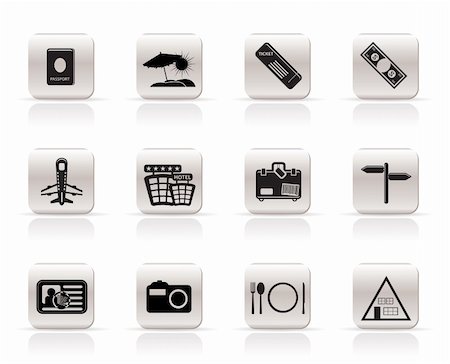 Simple Travel and trip Icons- Vector Icon Set Stock Photo - Budget Royalty-Free & Subscription, Code: 400-04797290