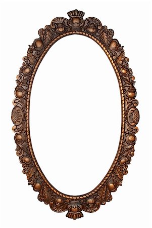 sizovin (artist) - Old oval bronze frame, isolated on white background Photographie de stock - Aubaine LD & Abonnement, Code: 400-04797685