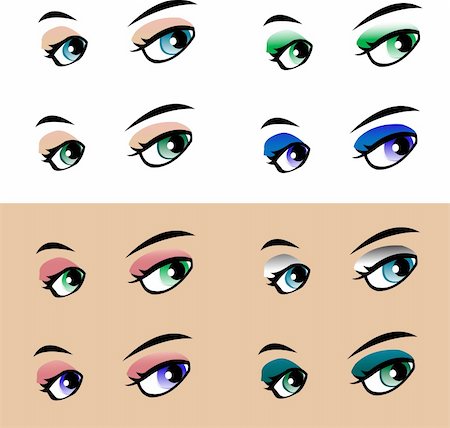 colorful woman eye on white background Modern style. Vector illustration Stock Photo - Budget Royalty-Free & Subscription, Code: 400-04797712