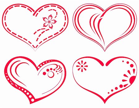 pictogram lines - Valentine vector heart, love symbol, pattern, set pictogram Stock Photo - Budget Royalty-Free & Subscription, Code: 400-04798135