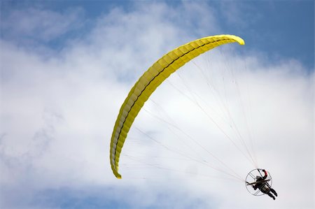 paragliding extreme sport - Paraglider against the cloudy sky. Stock Photo - Budget Royalty-Free & Subscription, Code: 400-04798272