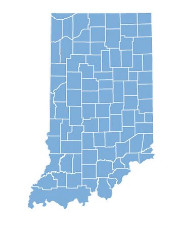 Indiana map by states Stock Photo - Budget Royalty-Free & Subscription, Code: 400-04798273