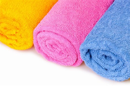 simsearch:400-06564793,k - color towels isolated on white Photographie de stock - Aubaine LD & Abonnement, Code: 400-04798616