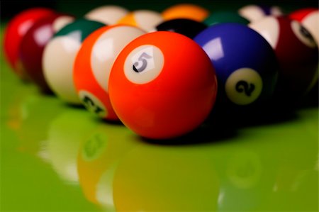 Billiard, pool game concept. Balls on tabe! Stock Photo - Budget Royalty-Free & Subscription, Code: 400-04798695