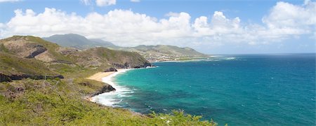 simsearch:700-02903732,k - The fabulous coastline on the Caribbean island of Saint Kitts. Stockbilder - Microstock & Abonnement, Bildnummer: 400-04799122