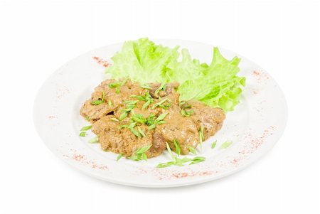 simsearch:400-04295211,k - Fried liver of a rabbit stewed at sour cream Fotografie stock - Microstock e Abbonamento, Codice: 400-04799162