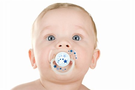 simsearch:400-04100917,k - baby boy with pacifier isolated on a white background Stock Photo - Budget Royalty-Free & Subscription, Code: 400-04799283