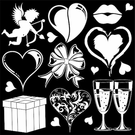 simsearch:400-07955839,k - Valentines Day collection with Hearts, element for design, vector illustration Foto de stock - Super Valor sin royalties y Suscripción, Código: 400-04799440