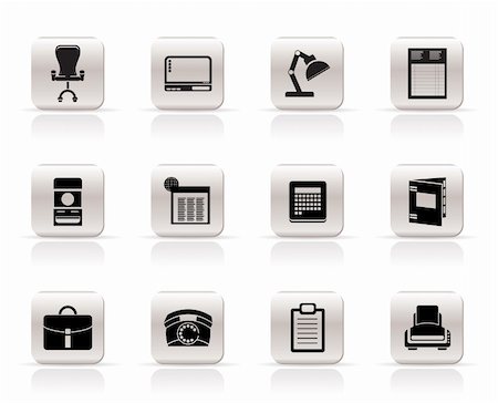 seal document - Simple Business, office and firm icons - vector icon set Stock Photo - Budget Royalty-Free & Subscription, Code: 400-04799469