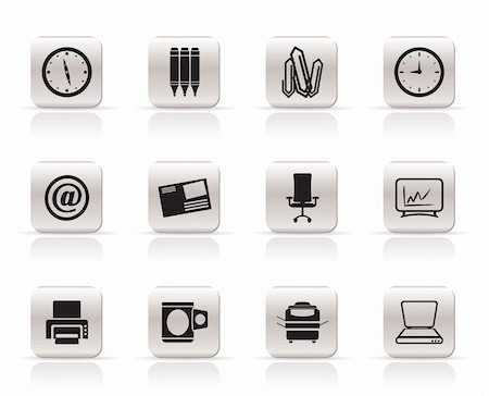 simsearch:400-05918073,k - Business and Office tools icons  vector icon set Fotografie stock - Microstock e Abbonamento, Codice: 400-04799483