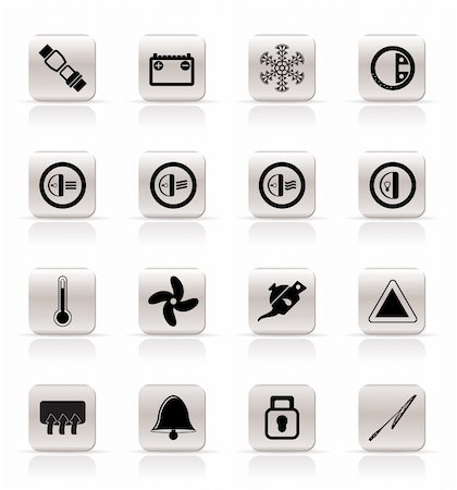 Car Dashboard icons -  vector icons set Stock Photo - Budget Royalty-Free & Subscription, Code: 400-04799496