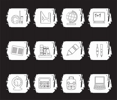 simsearch:400-05918073,k - School and education icons - vector icon set Fotografie stock - Microstock e Abbonamento, Codice: 400-04799510