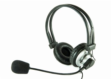 simsearch:400-04087054,k - Headset isolated on a white background Photographie de stock - Aubaine LD & Abonnement, Code: 400-04799532