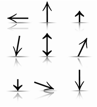 a set of multiple shapes of black arrows Stock Photo - Budget Royalty-Free & Subscription, Code: 400-04799699