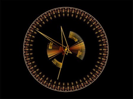 reloj digital - Interplay of symbols and shapes on the subject of time. Foto de stock - Super Valor sin royalties y Suscripción, Código: 400-04790224