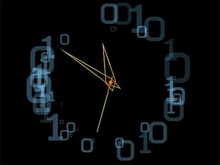 reloj digital - Interplay of symbols and shapes on the subject of time. Foto de stock - Super Valor sin royalties y Suscripción, Código: 400-04790223