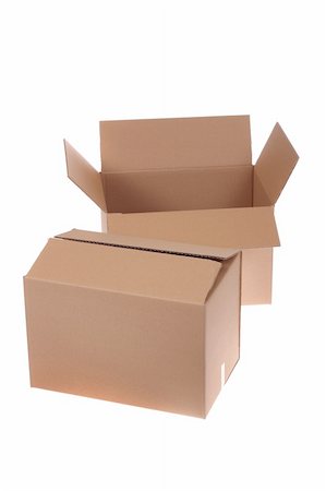 simsearch:400-04806832,k - cardboard box, photo on the white background Stockbilder - Microstock & Abonnement, Bildnummer: 400-04790263