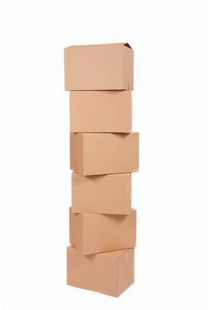 shipping box isolated - cardboard box, photo on the white background Stock Photo - Budget Royalty-Free & Subscription, Code: 400-04790270