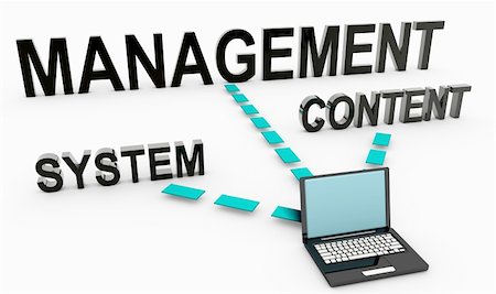 Content Management System on Document in 3D Foto de stock - Super Valor sin royalties y Suscripción, Código: 400-04790295