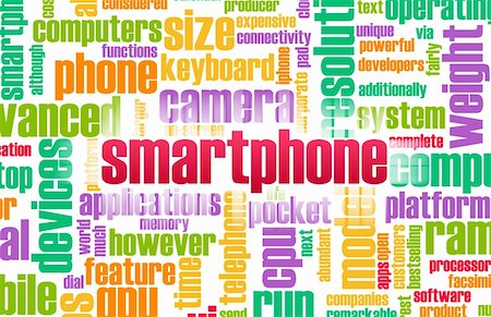 simsearch:400-08404609,k - Smartphone Industry as a Word Cloud Concept Stock Photo - Budget Royalty-Free & Subscription, Code: 400-04790315