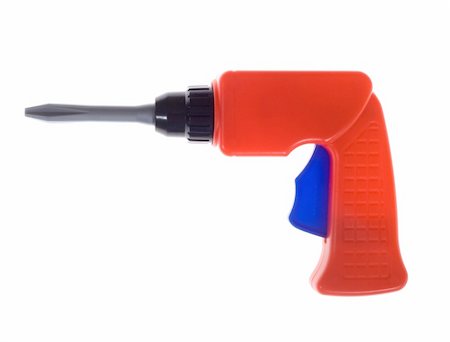 plastic drill photo on the white background Stock Photo - Budget Royalty-Free & Subscription, Code: 400-04790329
