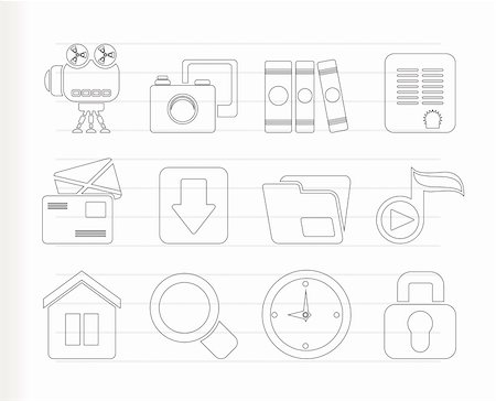 simsearch:400-04289956,k - Computer and website icons - vector icon set Stock Photo - Budget Royalty-Free & Subscription, Code: 400-04790489