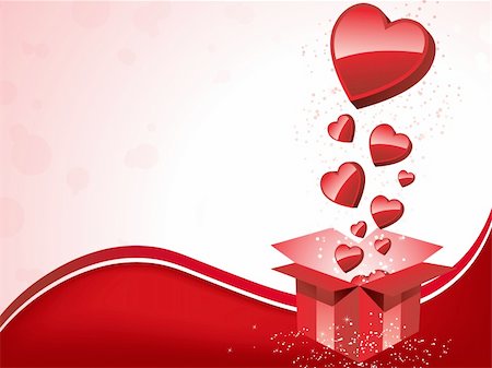 simsearch:400-04532691,k - Vector - Happy Valentine's Day  Gift with Hearts Stockbilder - Microstock & Abonnement, Bildnummer: 400-04790495