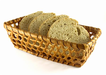 Bread slices isolated on white background Fotografie stock - Microstock e Abbonamento, Codice: 400-04790587