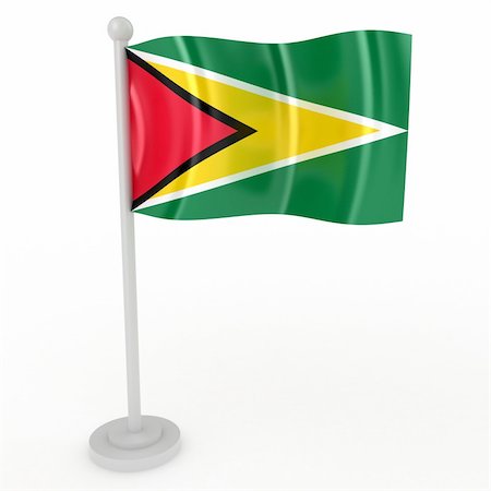 simsearch:400-04796084,k - Illustration of a flag of Guyana on a white background Foto de stock - Royalty-Free Super Valor e Assinatura, Número: 400-04790664