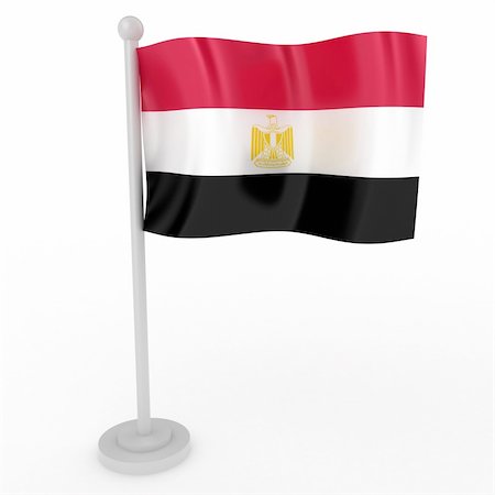 simsearch:400-04796084,k - Illustration of a flag of Egypt on a white background Foto de stock - Royalty-Free Super Valor e Assinatura, Número: 400-04790663