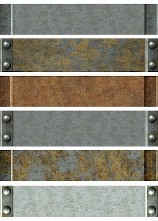 rusted iron - Metallic banners with grey metal and rust texture Stock Photo - Budget Royalty-Free & Subscription, Code: 400-04790688