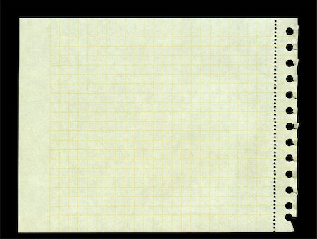 simsearch:400-04277882,k - sheet of yellow squared paper torn out of a ring binder, left edge is frayed Foto de stock - Super Valor sin royalties y Suscripción, Código: 400-04790701