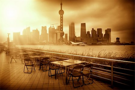 the abstract background of the shanghai city of china. Foto de stock - Super Valor sin royalties y Suscripción, Código: 400-04790794