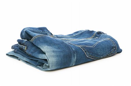 simsearch:400-07770306,k - Pair of jeans isolated on the white background Foto de stock - Royalty-Free Super Valor e Assinatura, Número: 400-04791375