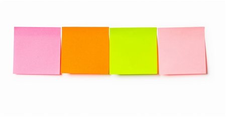 post its lots - Reminder notes isolated on the white background Photographie de stock - Aubaine LD & Abonnement, Code: 400-04791394
