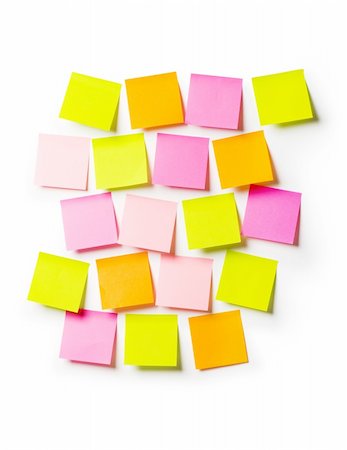 post its lots - Reminder notes isolated on the white background Stock Photo - Budget Royalty-Free & Subscription, Code: 400-04791398