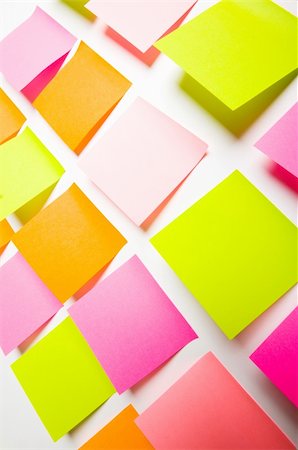 post its lots - Reminder notes isolated on the white background Stock Photo - Budget Royalty-Free & Subscription, Code: 400-04791404
