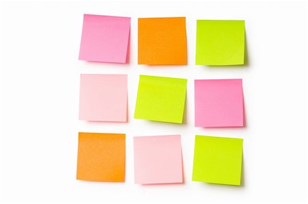 post its lots - Reminder notes isolated on the white background Photographie de stock - Aubaine LD & Abonnement, Code: 400-04791401