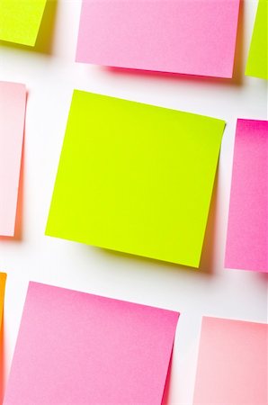 post its lots - Reminder notes isolated on the white background Photographie de stock - Aubaine LD & Abonnement, Code: 400-04791403