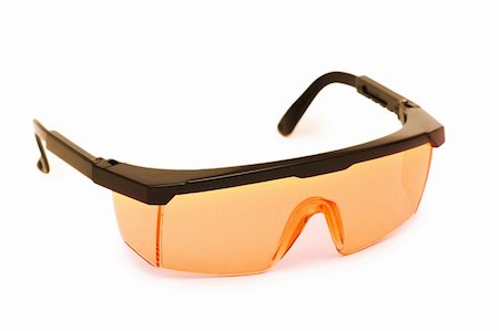 simsearch:400-05130106,k - Safety glasses isolated on the white background Stock Photo - Budget Royalty-Free & Subscription, Code: 400-04791479