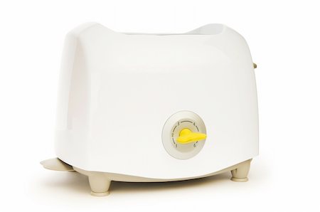 Bread toaster isolated on the white background Stock Photo - Budget Royalty-Free & Subscription, Code: 400-04791549