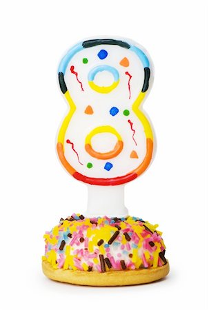 simsearch:400-07989439,k - Birthday candles isolated on the white background Stock Photo - Budget Royalty-Free & Subscription, Code: 400-04791563
