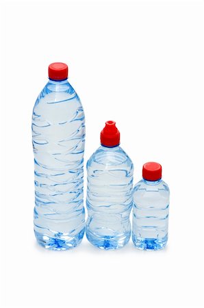 simsearch:400-04711939,k - Bottles of water isolated on the white Photographie de stock - Aubaine LD & Abonnement, Code: 400-04791572