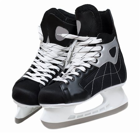 sports models hockey - Skates hockey with lace on white background Photographie de stock - Aubaine LD & Abonnement, Code: 400-04792181