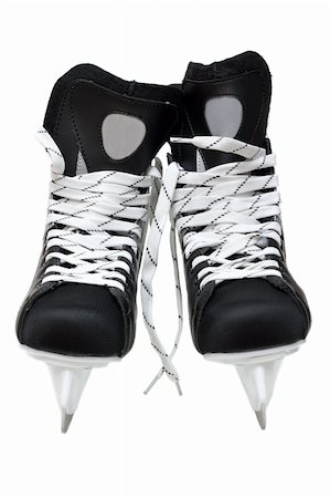 sports models hockey - Skates hockey with lace on white background Photographie de stock - Aubaine LD & Abonnement, Code: 400-04792182