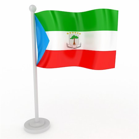 simsearch:400-04796084,k - Illustration of a flag of Equatorial Guinea on a white background Foto de stock - Royalty-Free Super Valor e Assinatura, Número: 400-04792263